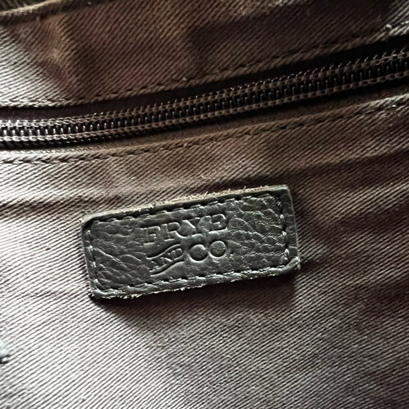 Frye & Co. Brown Leather Floral Embossed Bucket Bag Drawstring Crossbody Purse - Picture 12 of 15